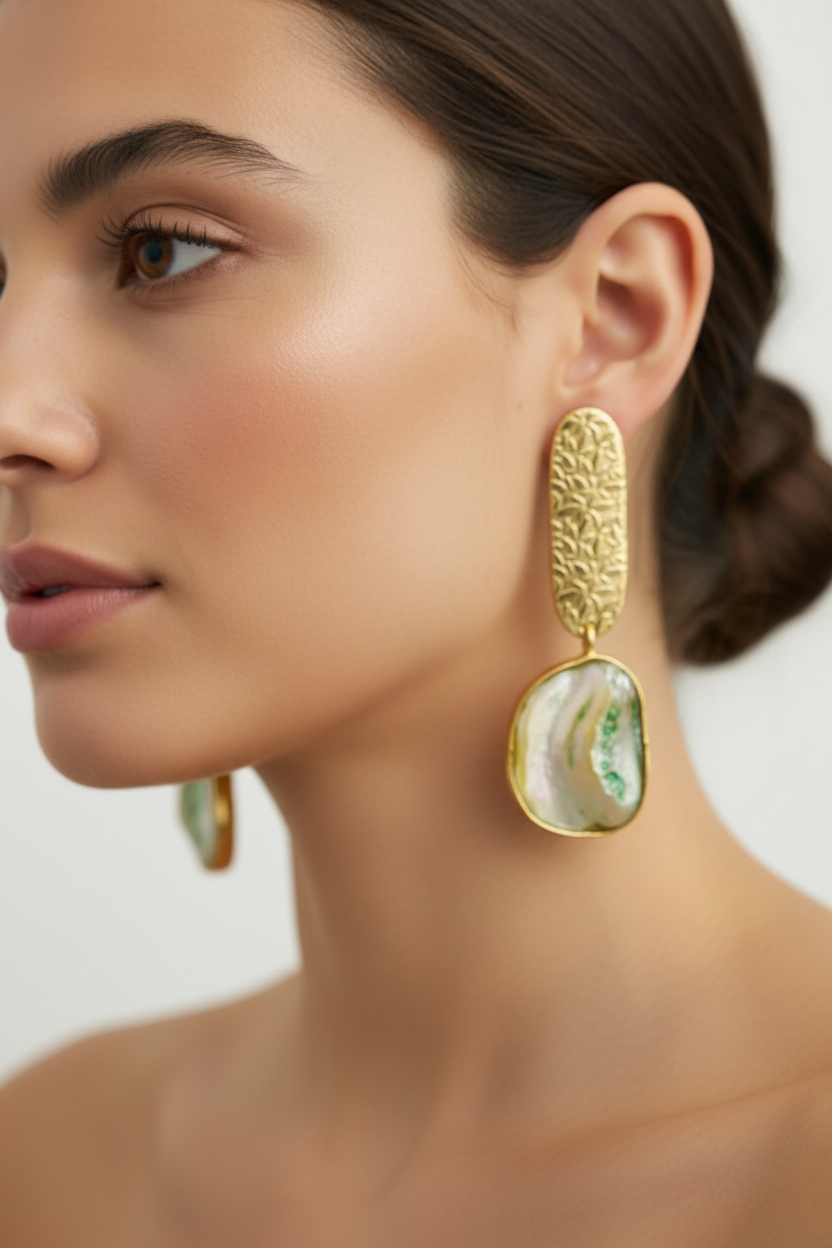 Dipi - Green MOP Earrings