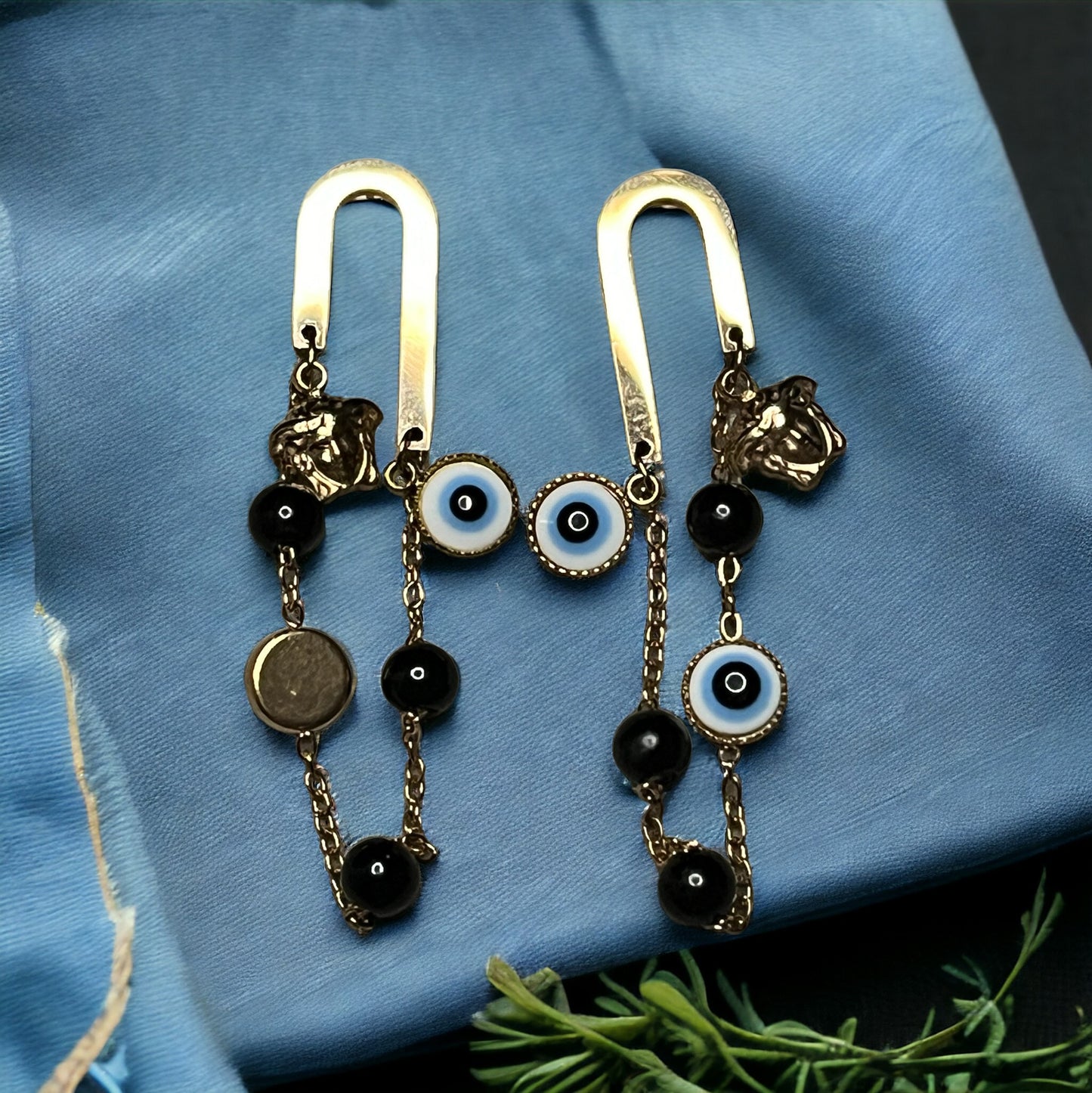 SS Evil Eye Charm Earrings