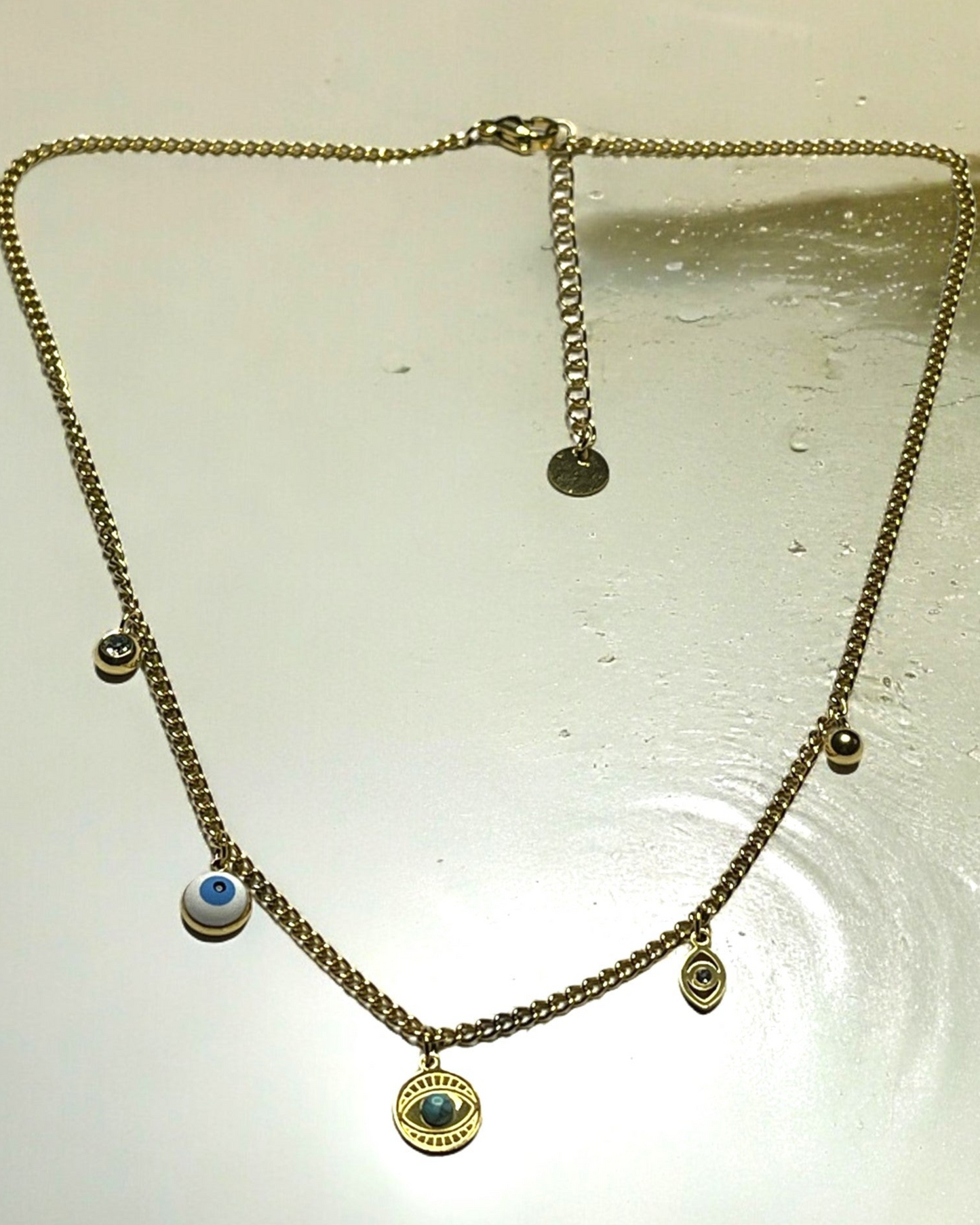 SS Evil Eye Charm Necklace