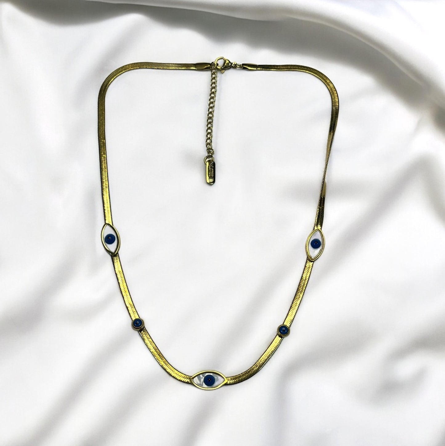 SS Evil Eye Band Necklace