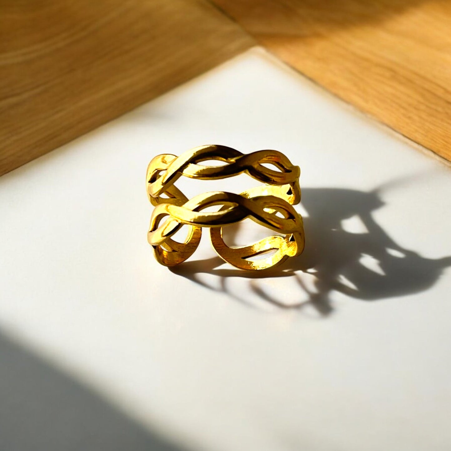 18K Twin Twist Ring