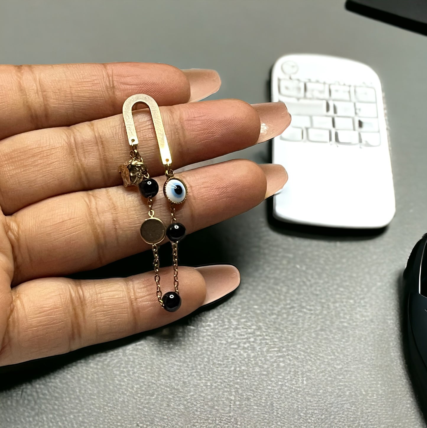 SS Evil Eye Charm Earrings