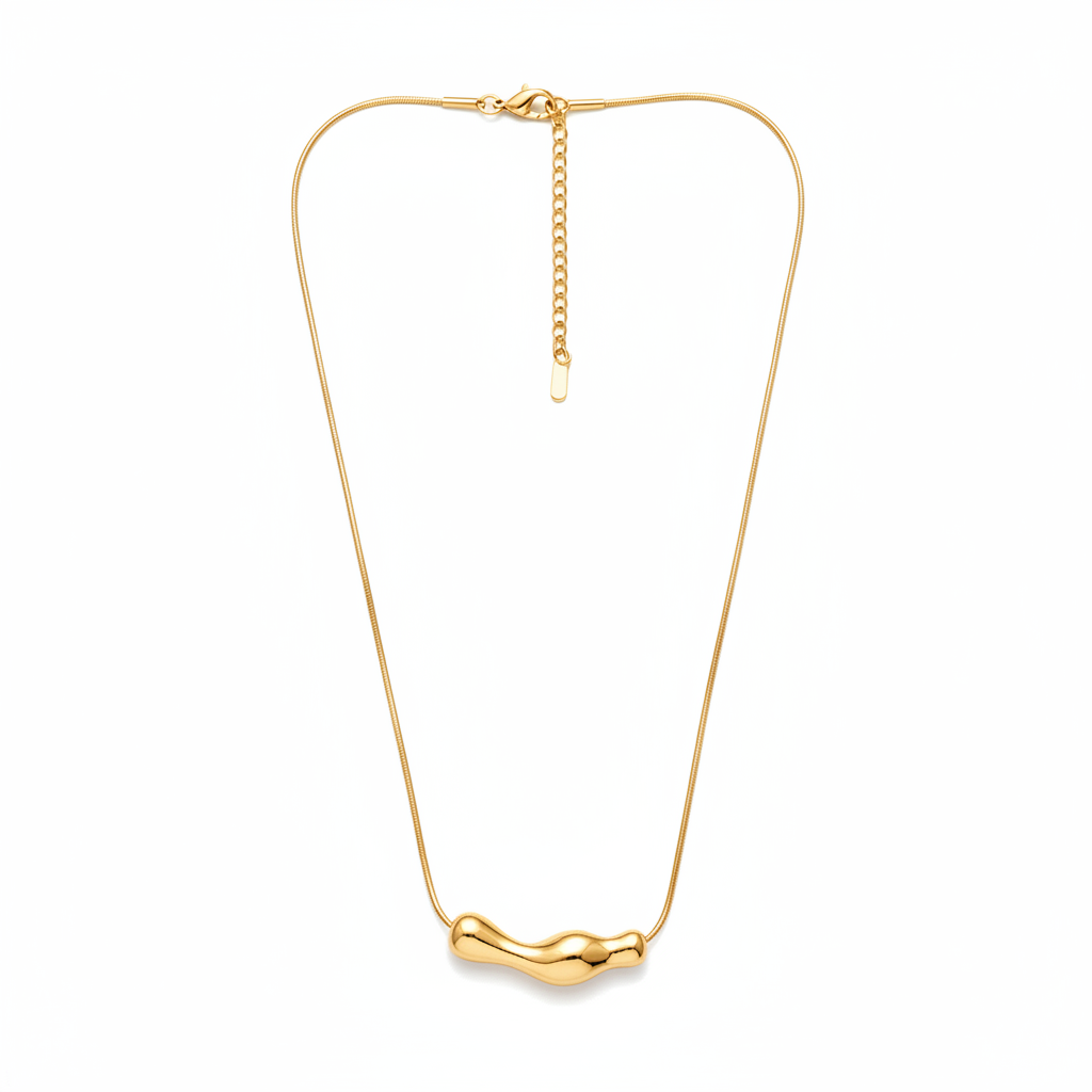 SS Melted Log Necklace