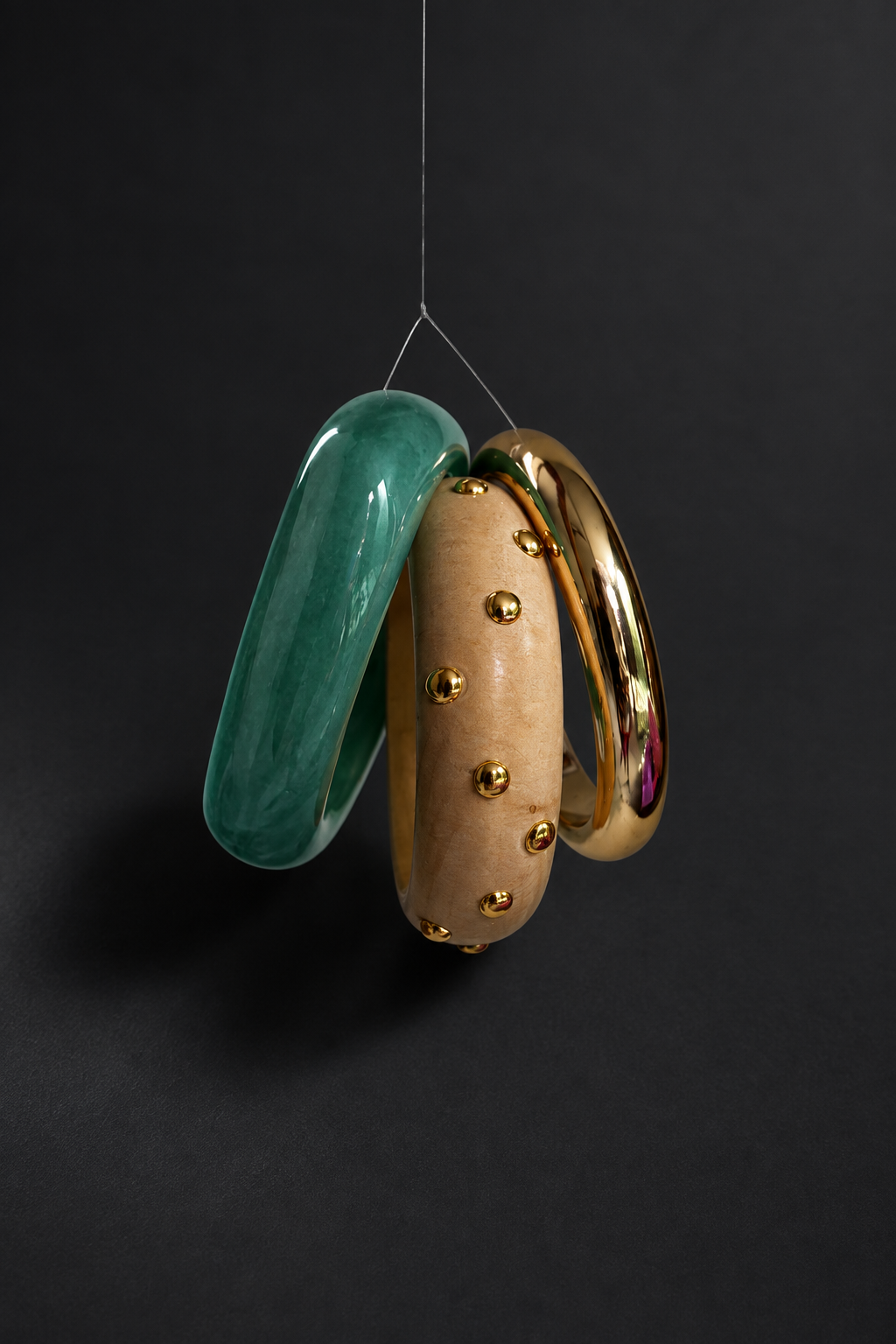 Aqua Riviera Statement Bangle Stack