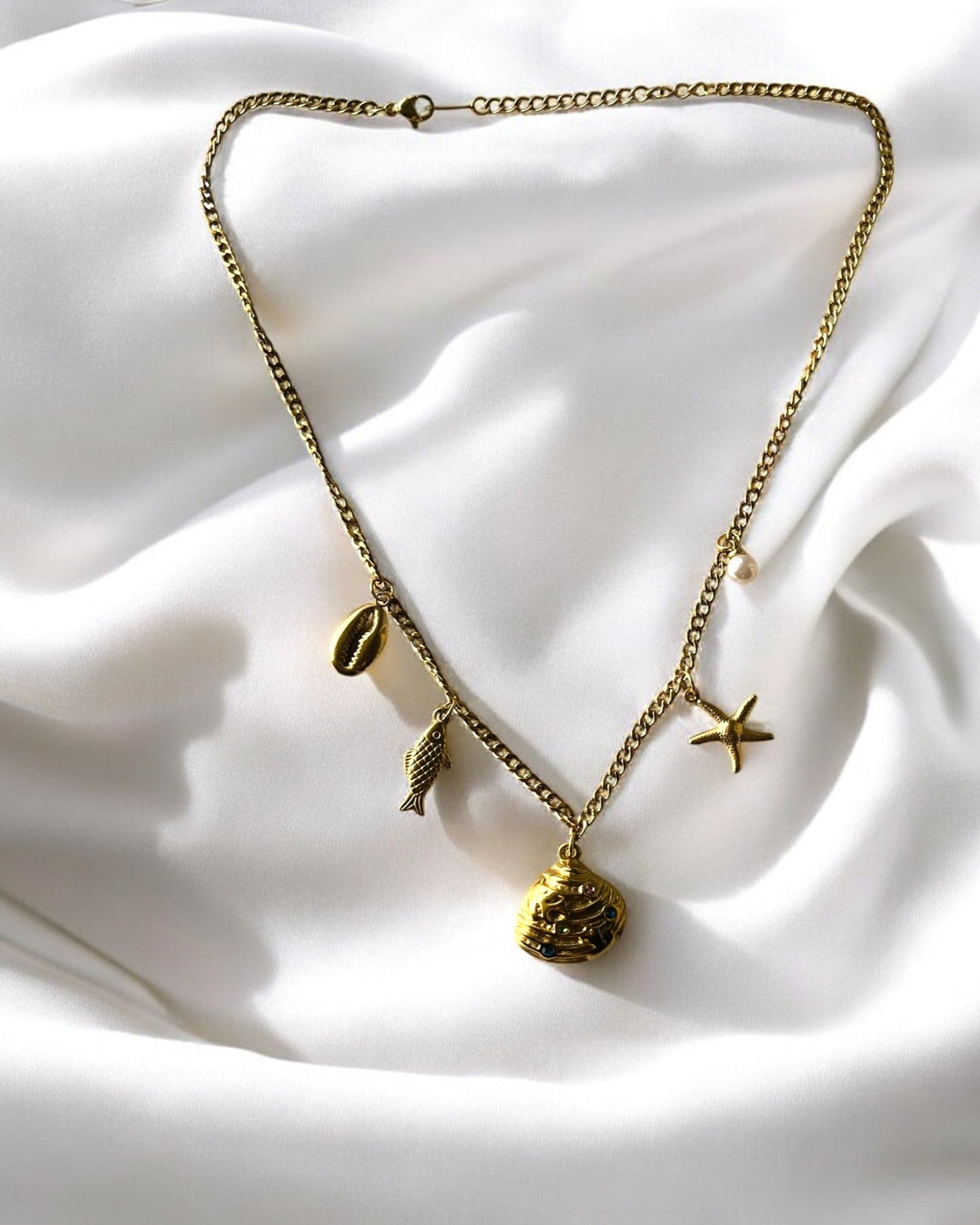 18K Gold Plated Ocean Belle Necklace