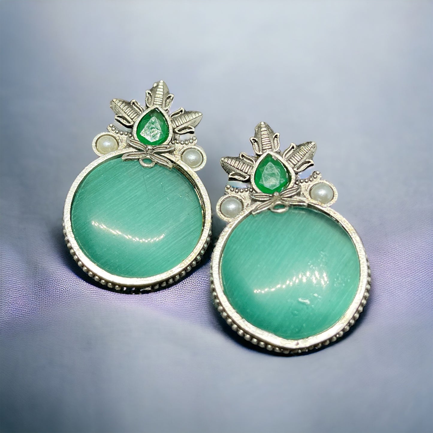 SS Trendy mint Circlet Brass Earrings