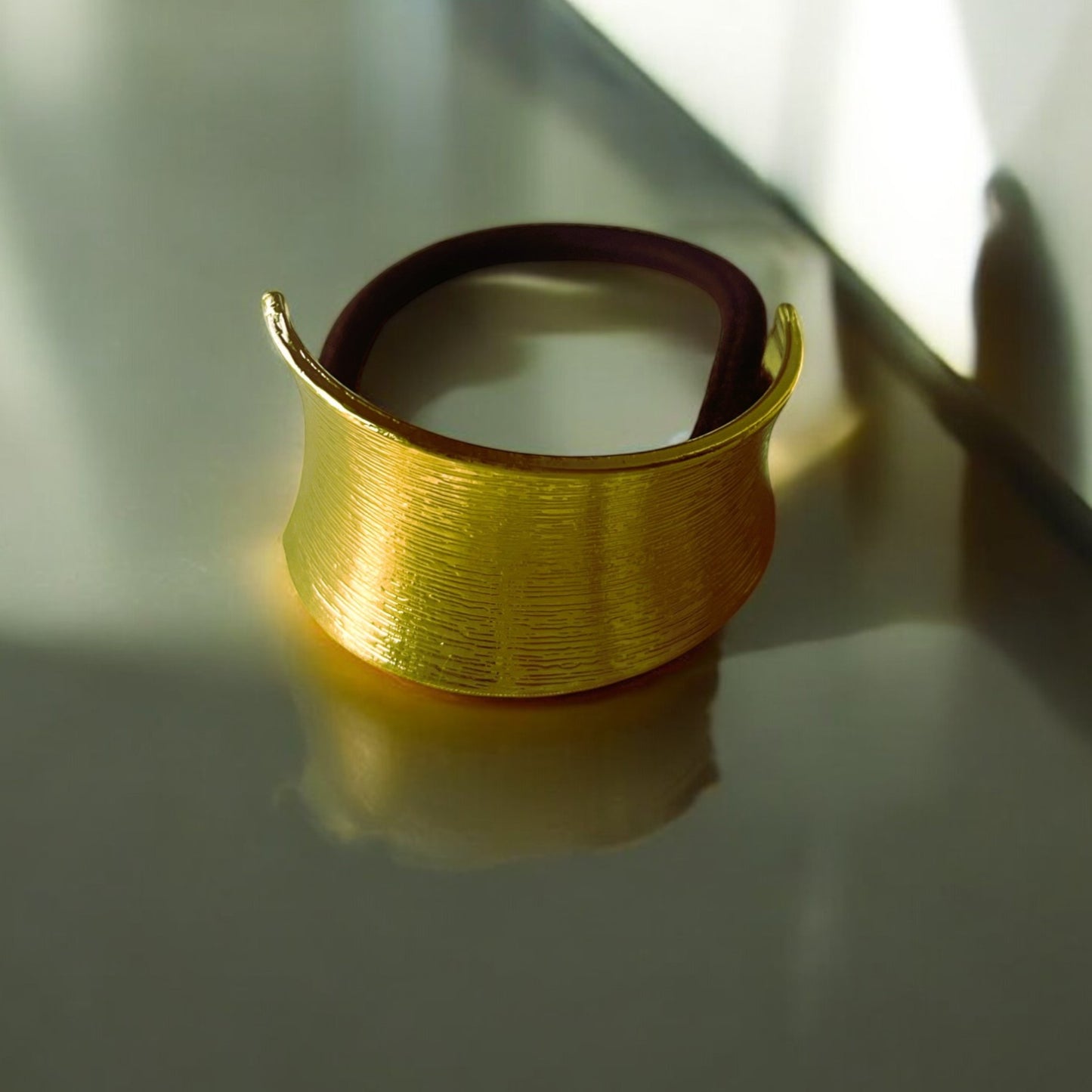 18K Golden Arc Stainless Steel Hair Tie