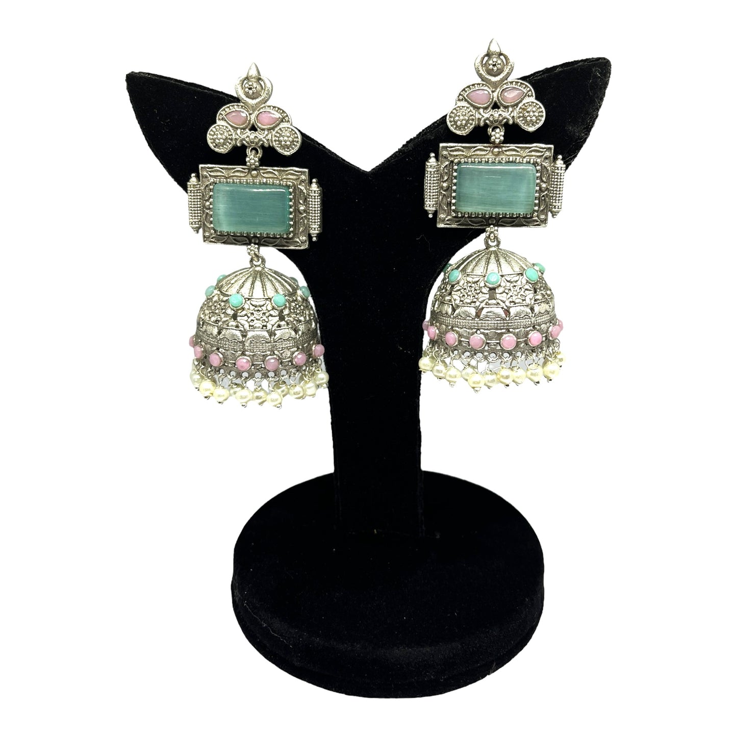 SS Majesty Silver Alike Jhumkas.
