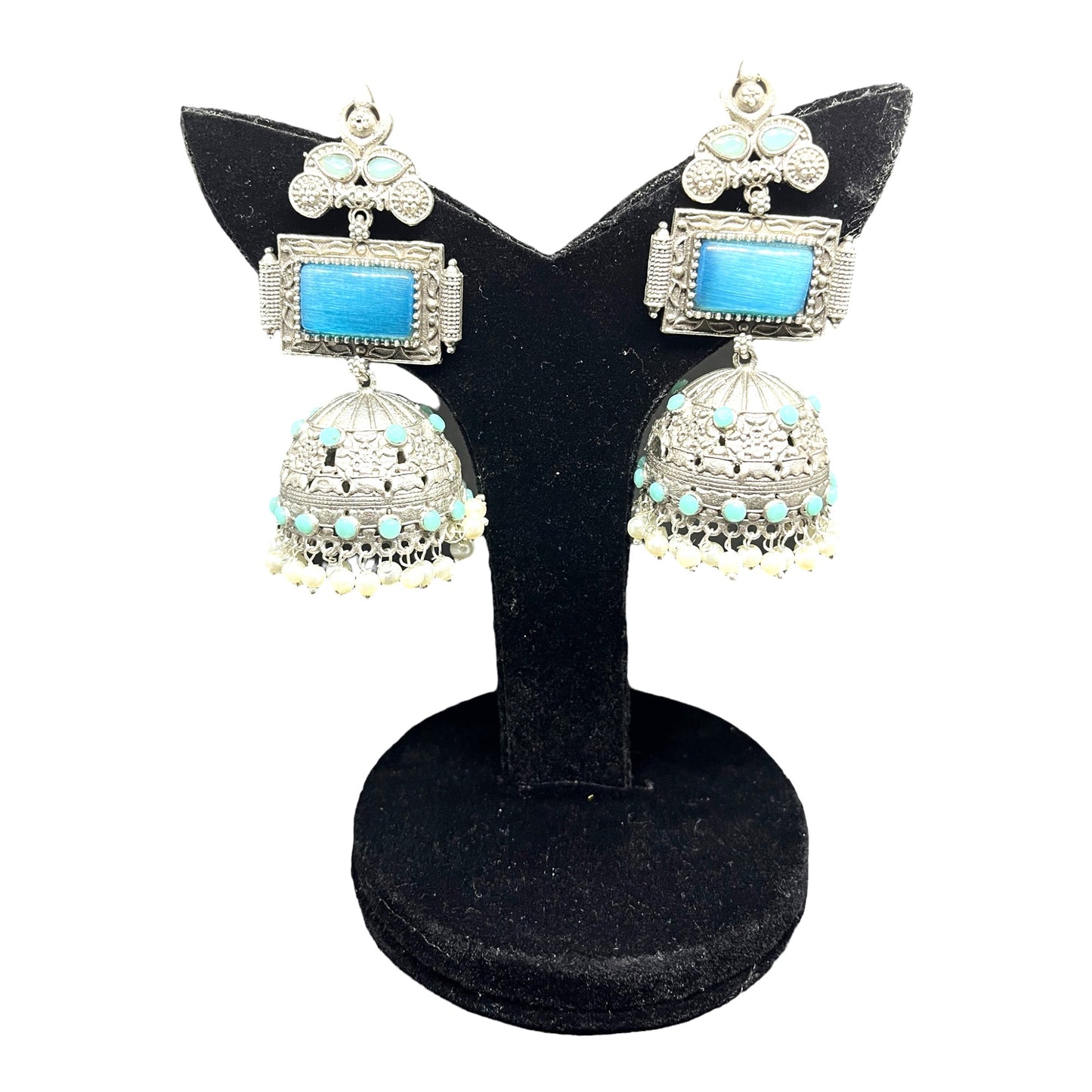 SS Majesty Silver Alike Jhumkas.