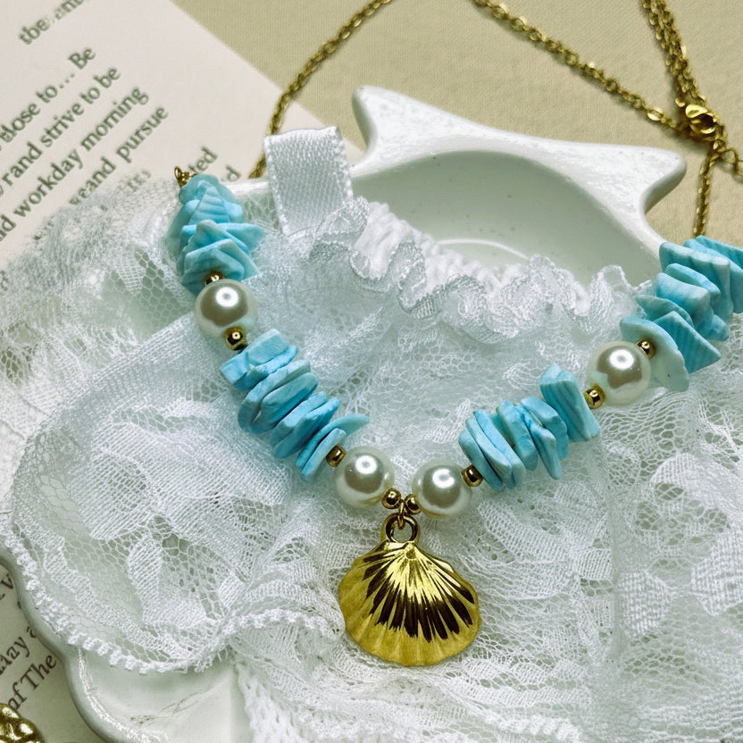 Aurelia Seashell 18K Gold Plated Necklace