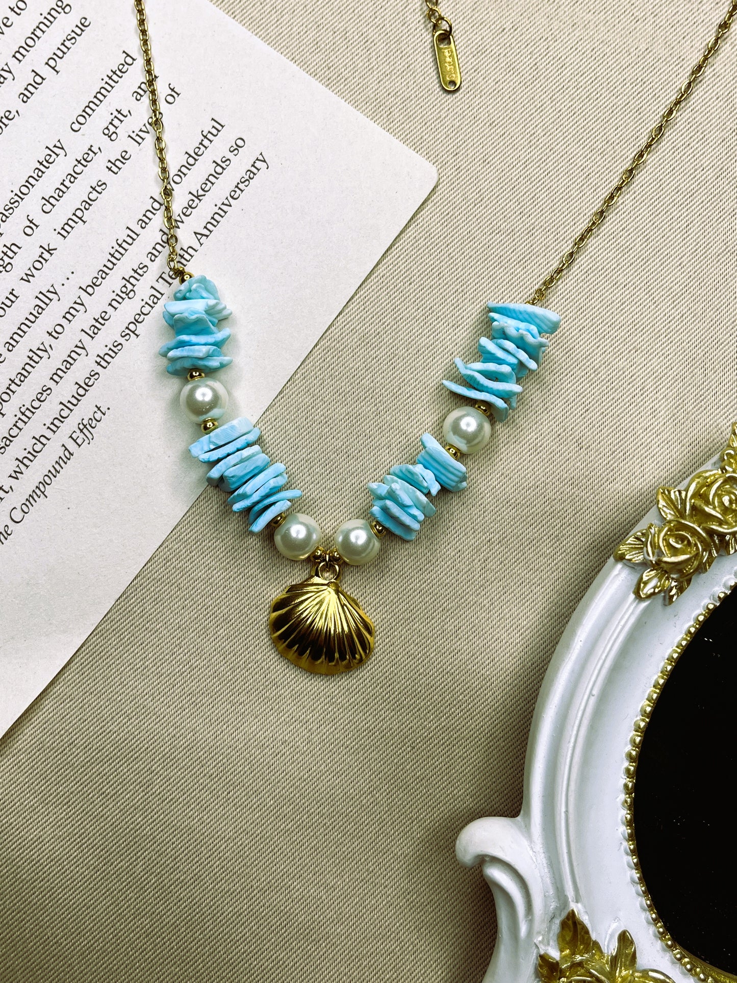 Aurelia Seashell 18K Gold Plated Necklace