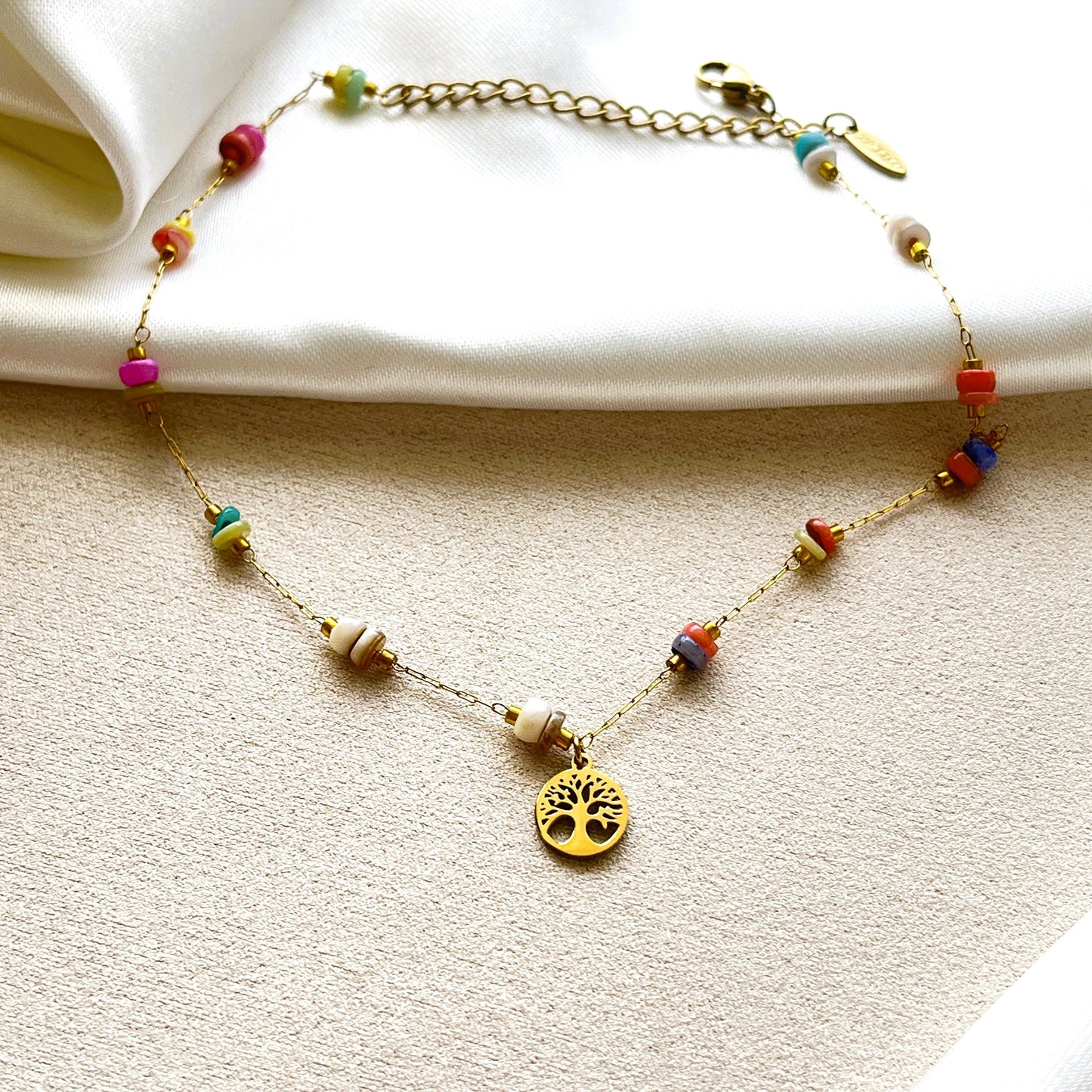 Multi-color Beads Bodhi Bliss Anklet
