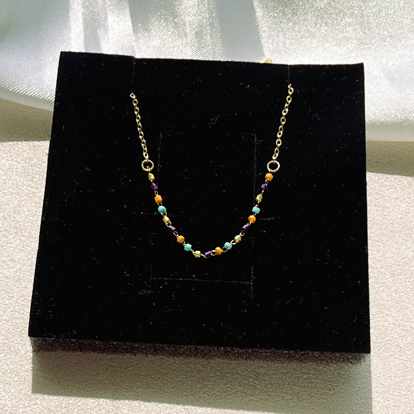Single Layer Sleek Marigold Anklet