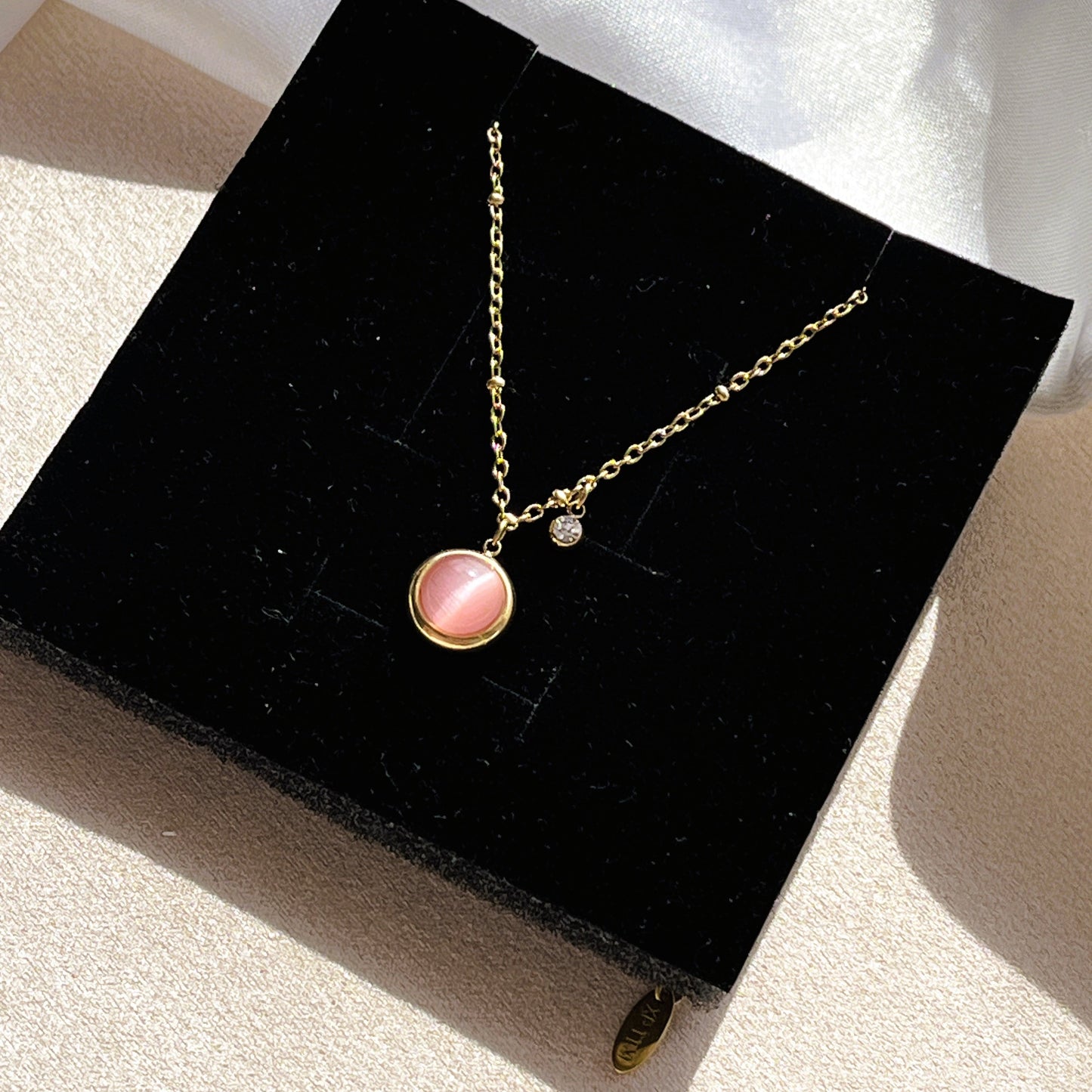 Single Layer Sleek Luna Blush Anklet