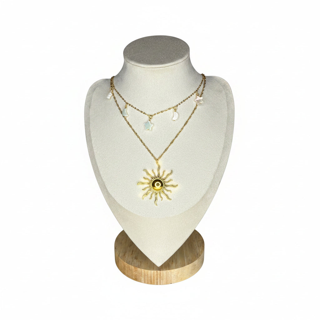 Double Layer Sun Glow Beach Necklace