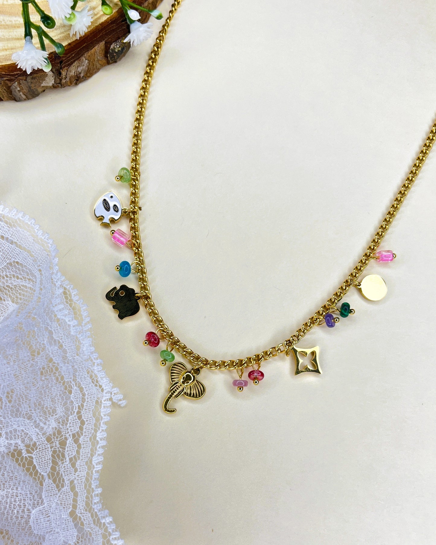 Royal Whispers Charm Necklace