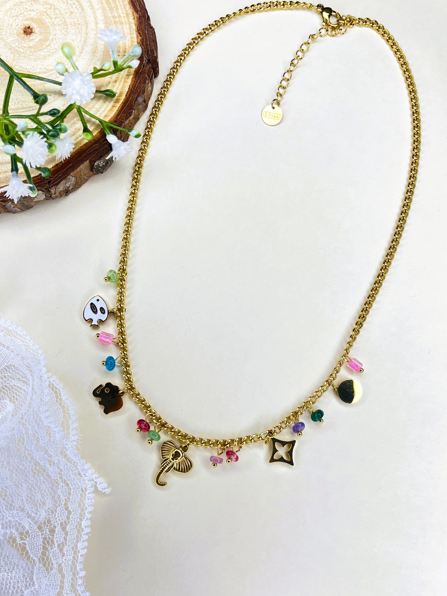 Royal Whispers Charm Necklace