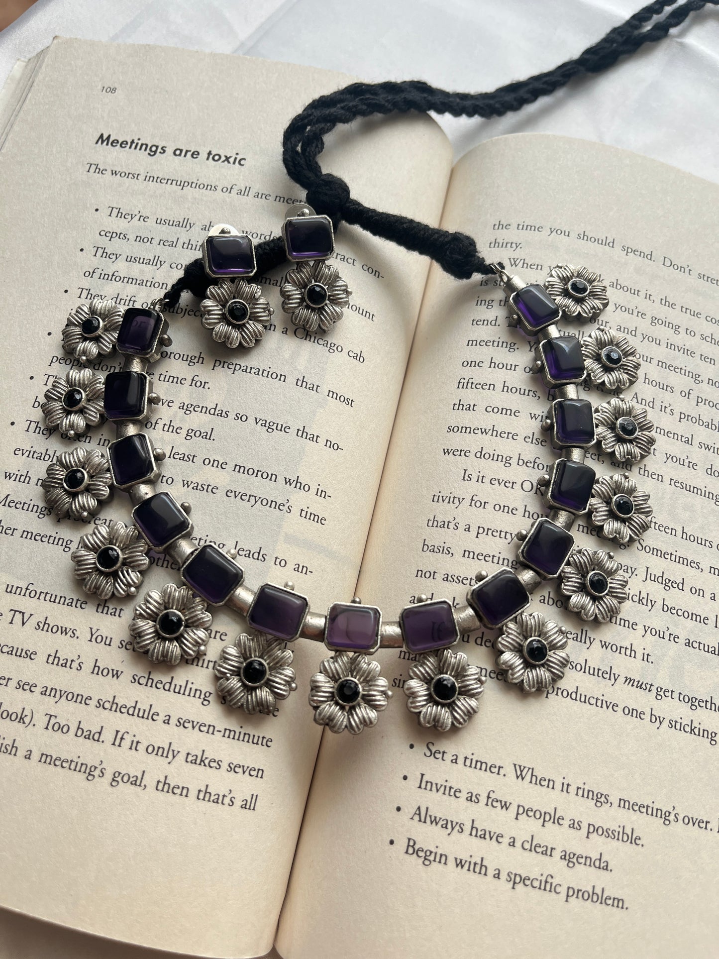 Midnight Blossom Necklace Set