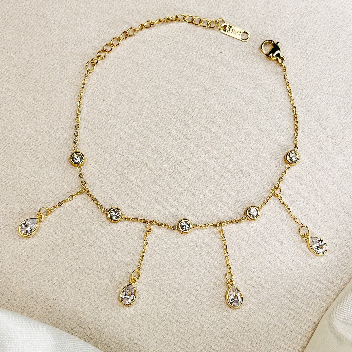 Luna Waterfall 18K Gold Plated Chain Bracelet