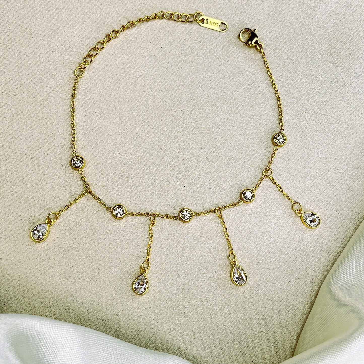 Luna Waterfall 18K Gold Plated Chain Bracelet