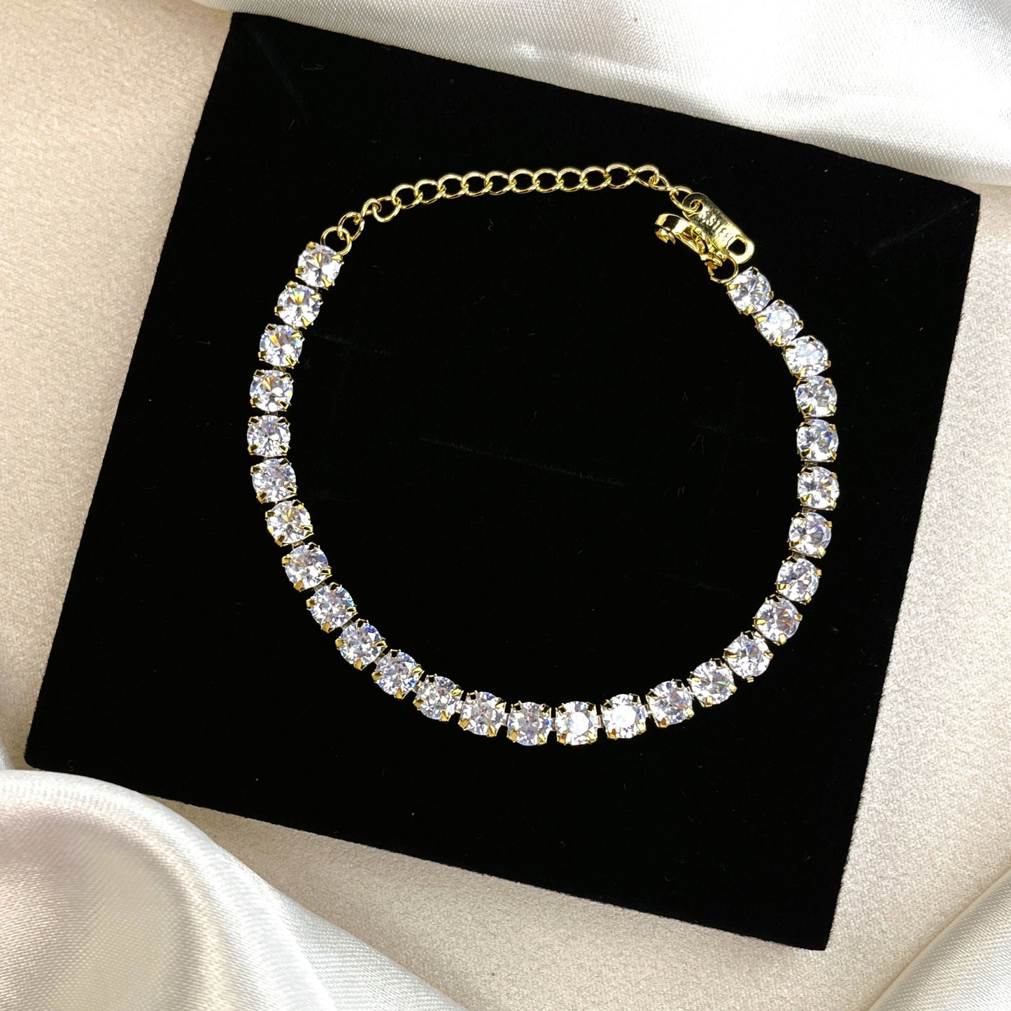 Orris Tennis 18K Gold Plated Chain Bracelet