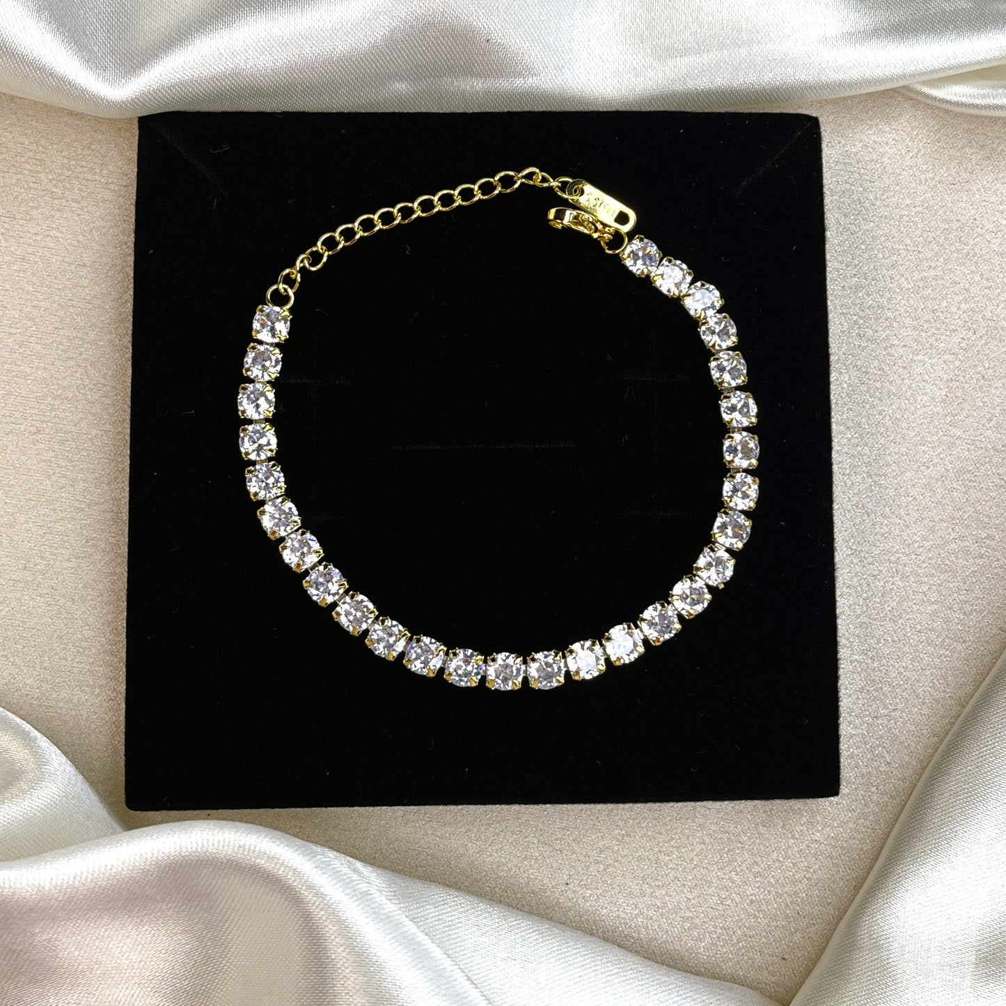 Orris Tennis 18K Gold Plated Chain Bracelet