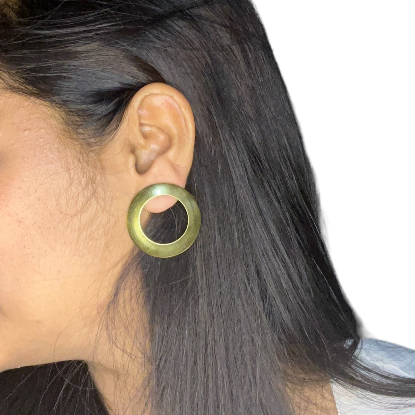 SS Golden Hollow Earrings
