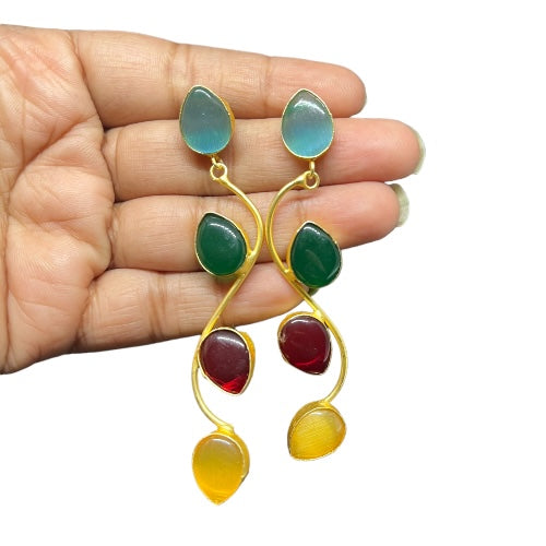 SS Wave Whispers Dangle Earrings