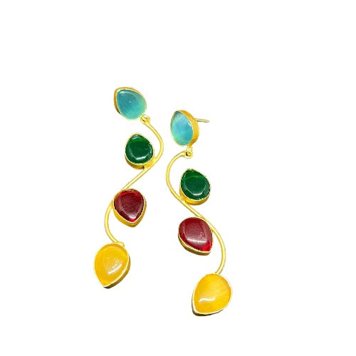 SS Wave Whispers Dangle Earrings