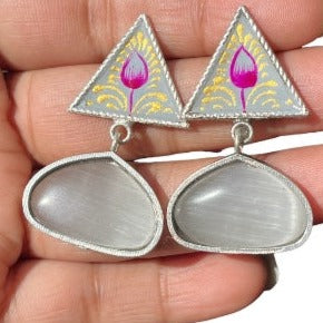 SS Pyramid Prism Dangles