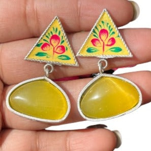 SS Pyramid Prism Dangles
