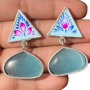 SS Pyramid Prism Dangles