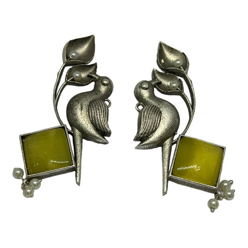 Sundar Sakhi Avian Serenity Square Earrings