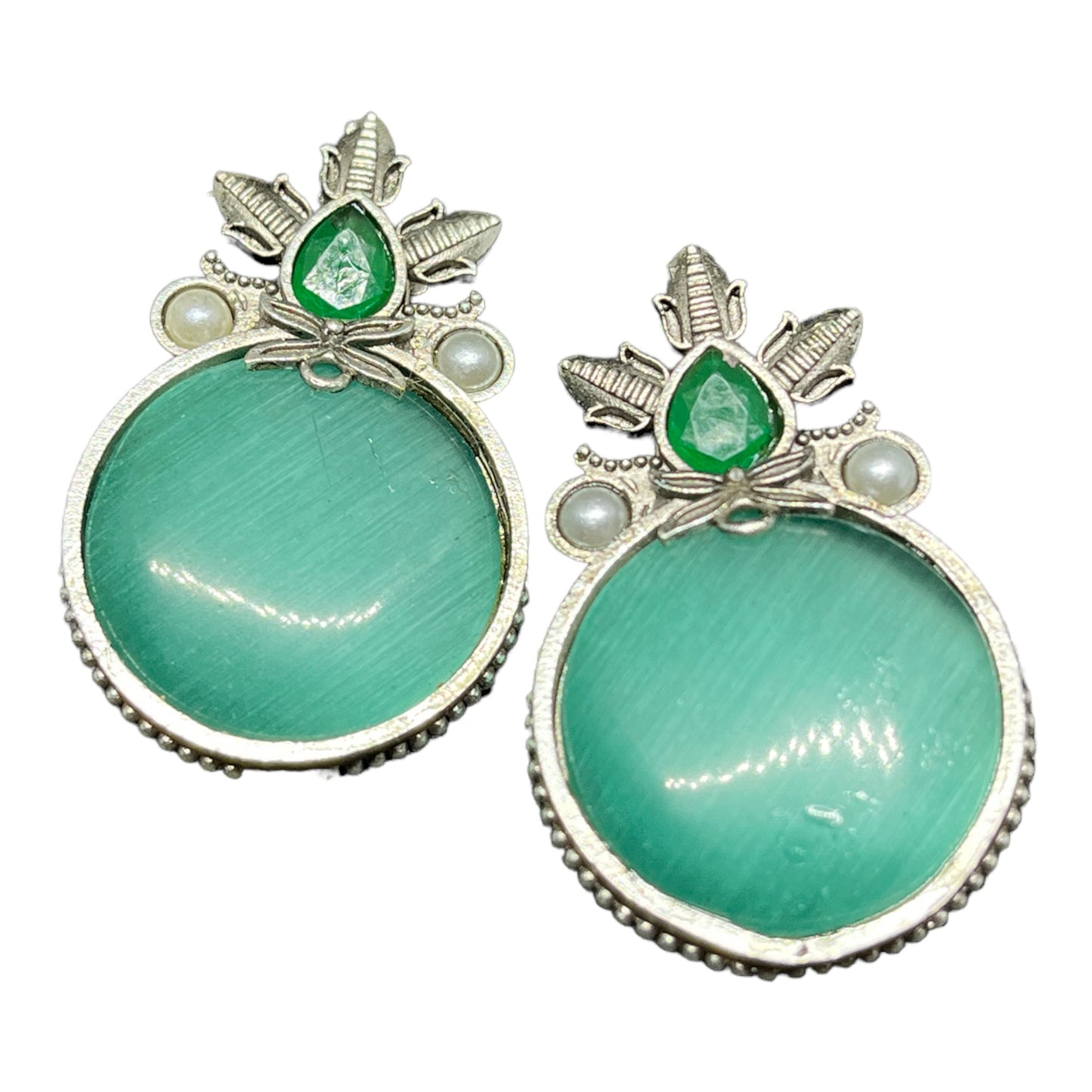 SS Trendy mint Circlet Brass Earrings