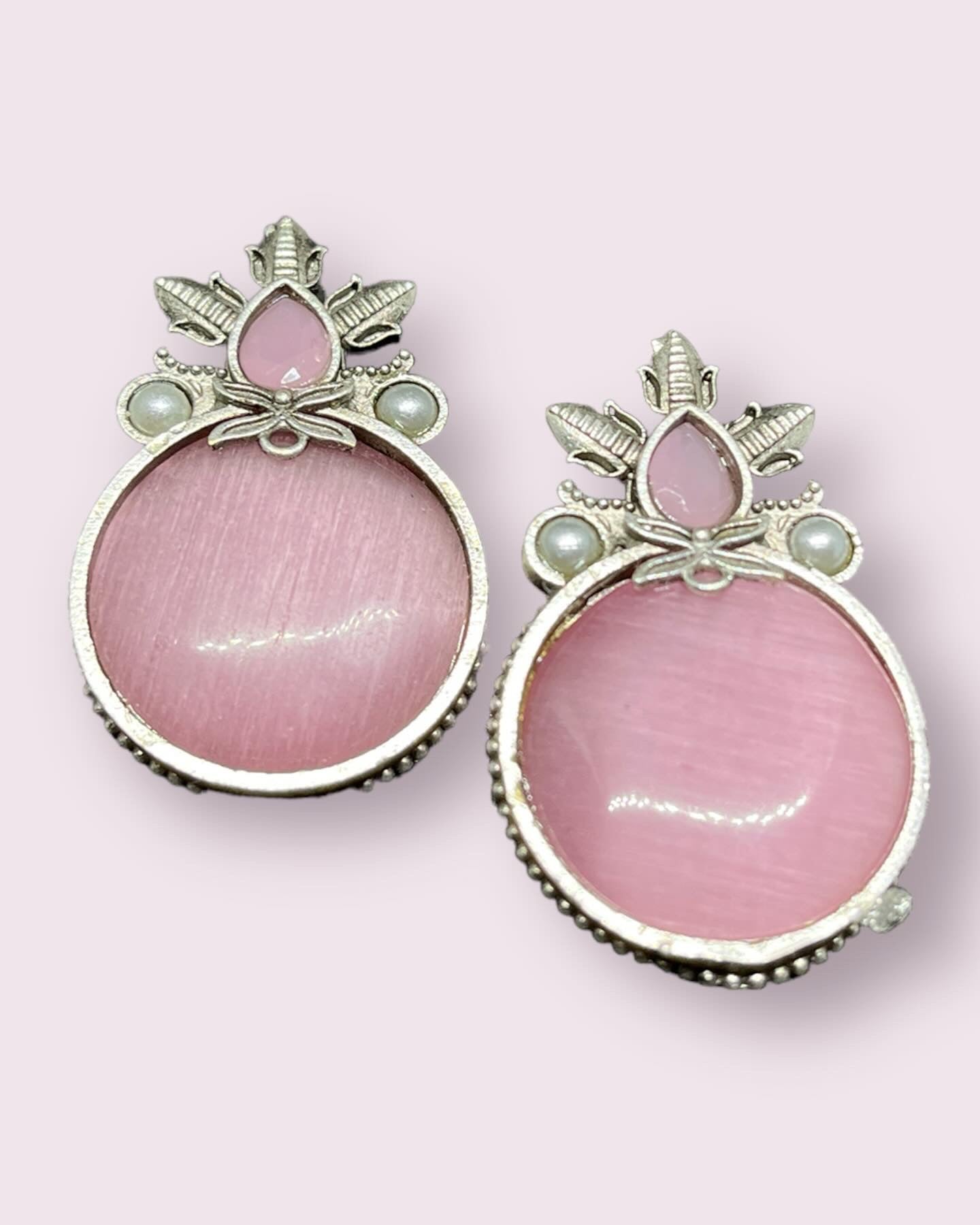 SS Cherry Blossom Circlet Brass Earrings
