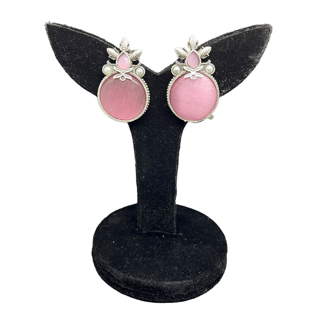 SS Cherry Blossom Circlet Brass Earrings