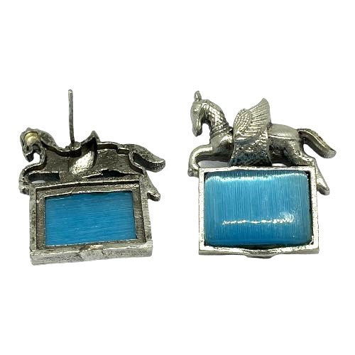 SS Equine Majesty Square Monalisa Stone Studs