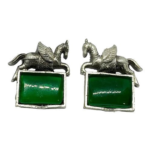 SS Equine Majesty Square Monalisa Stone Studs