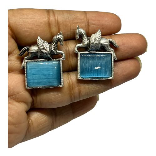 SS Equine Majesty Square Monalisa Stone Studs