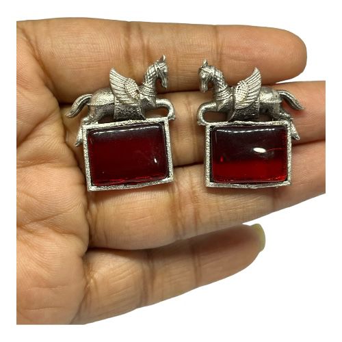 SS Equine Majesty Square Monalisa Stone Studs