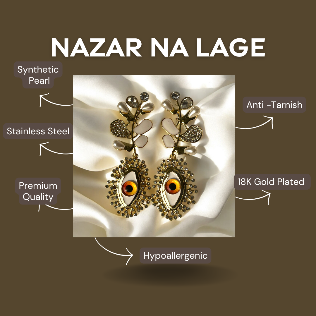 Golden Aura Evil Eye Earrings