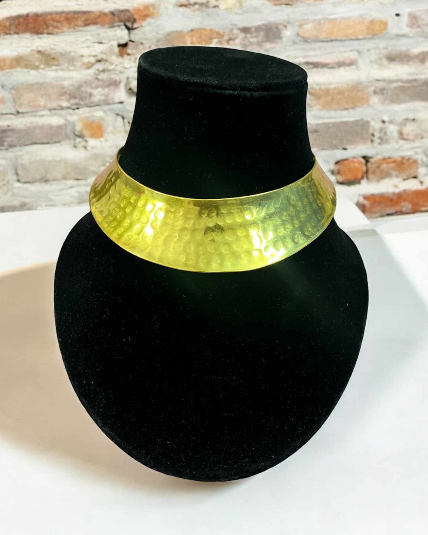 Cleopatra-Inspired Hammered Gold Necklace