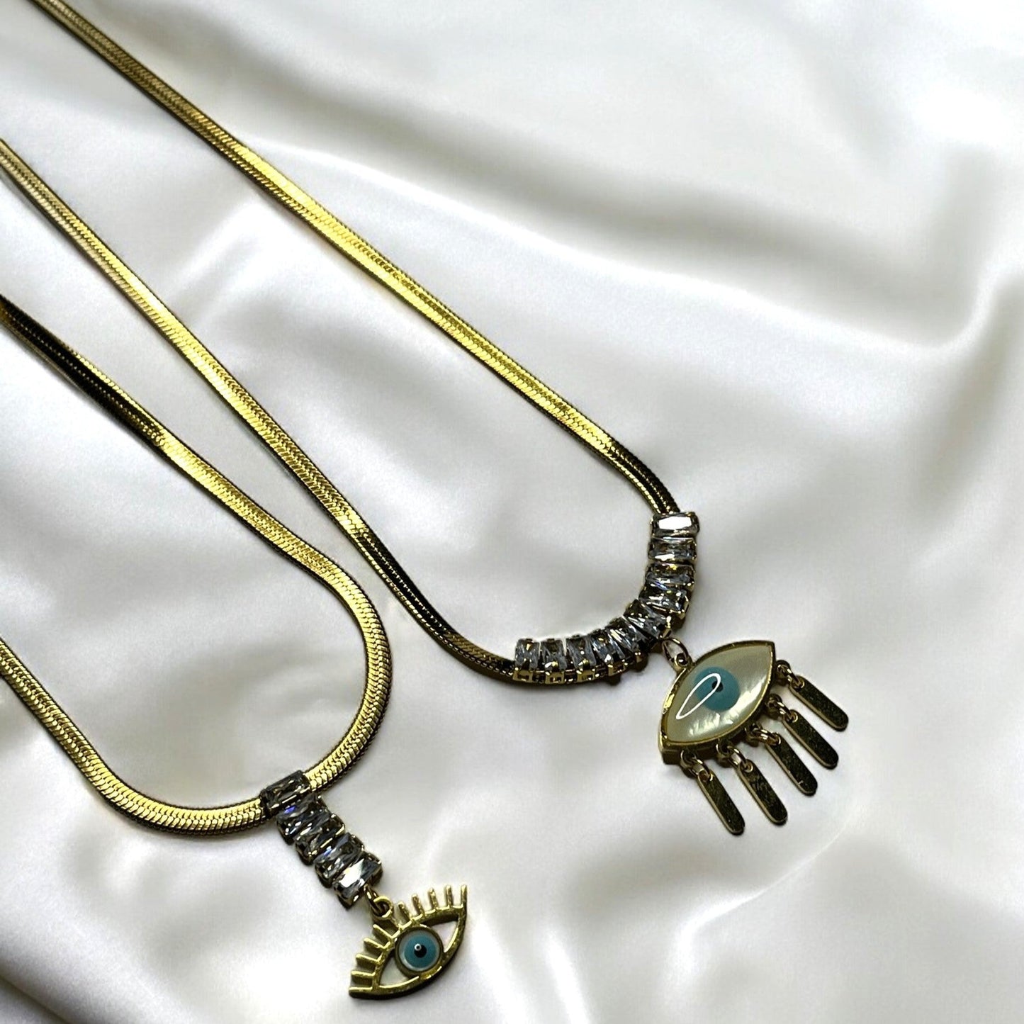 SS Lisbon Evil Eye Crystal Necklace