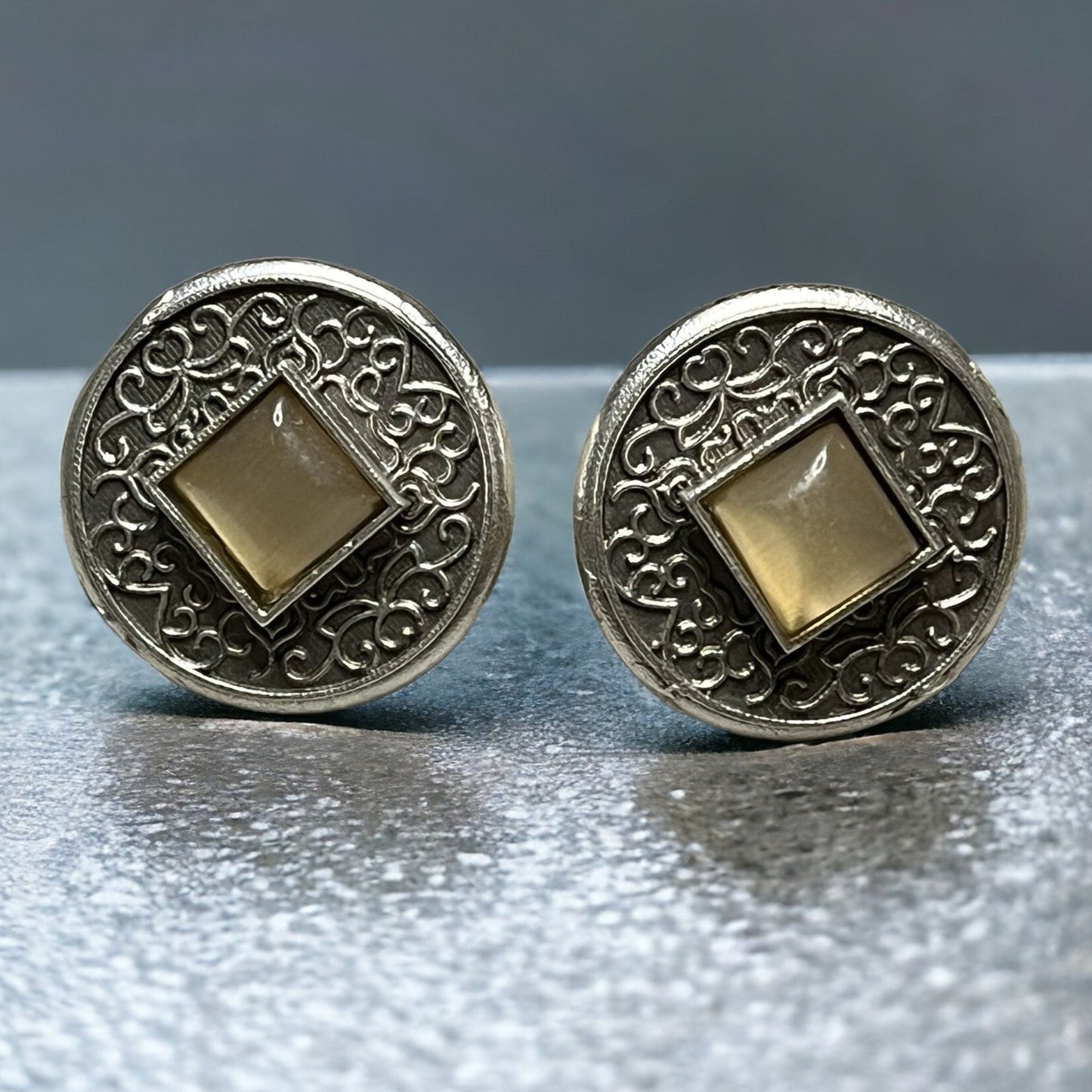 SS Silver Sikka Earrings
