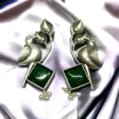 Sundar Sakhi Avian Serenity Square Earrings.