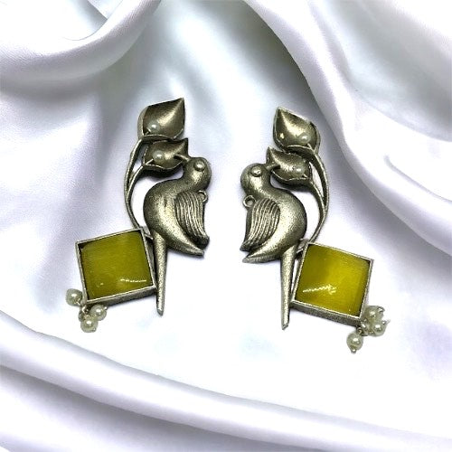 Sundar Sakhi Avian Serenity Square Earrings