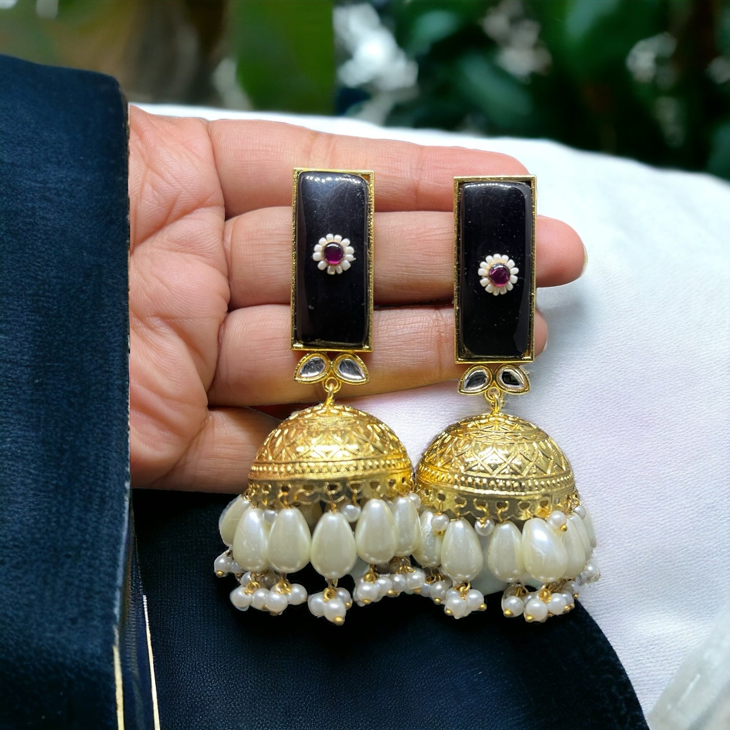 SS Gold Tone Majesty Jhumkas.