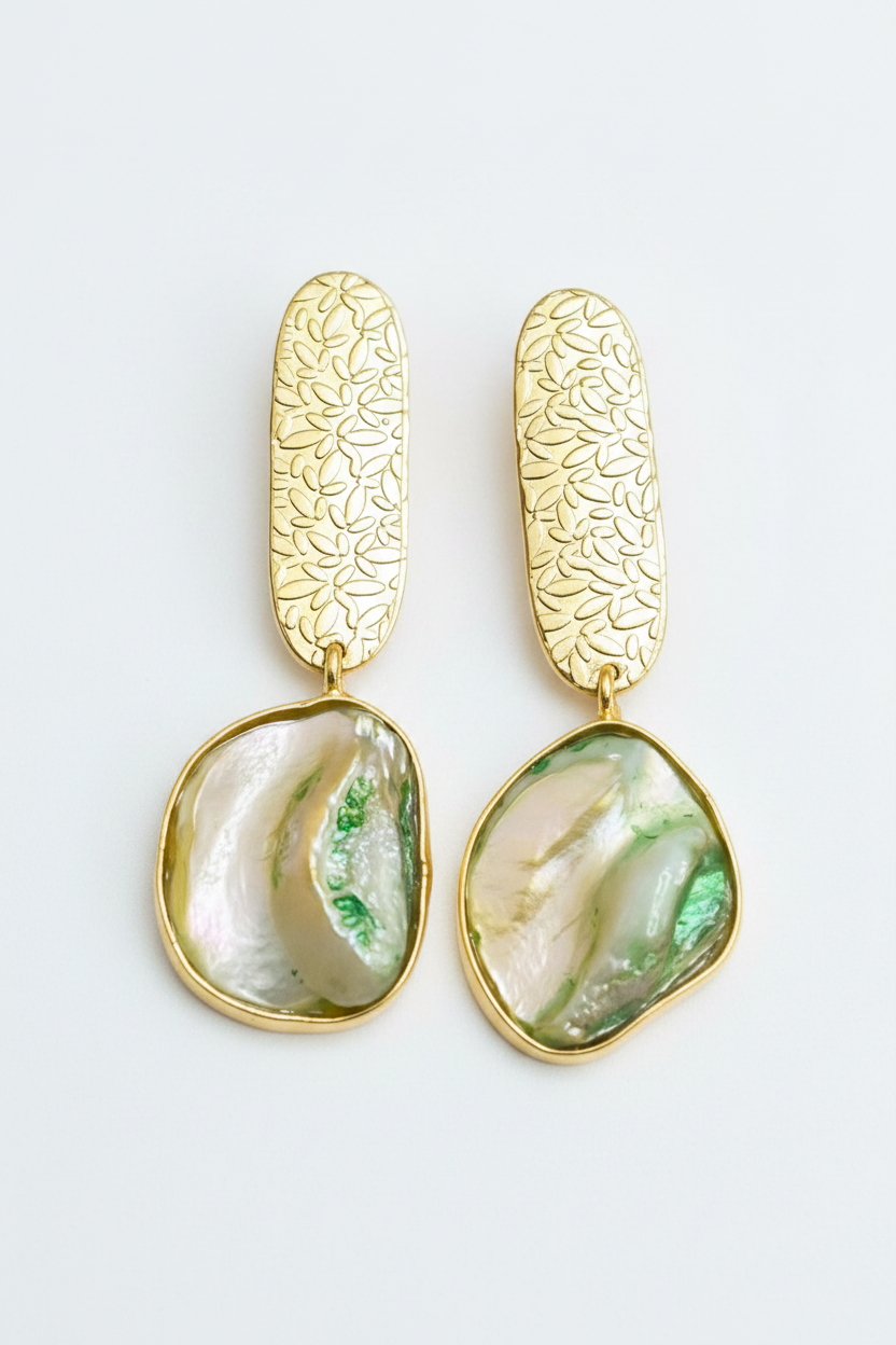 Dipi - Green MOP Earrings