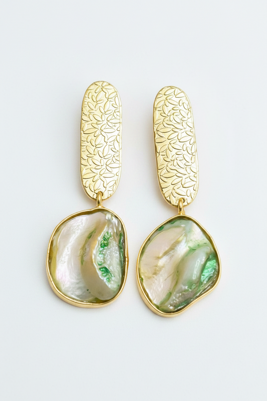 Dipi - Green MOP Earrings