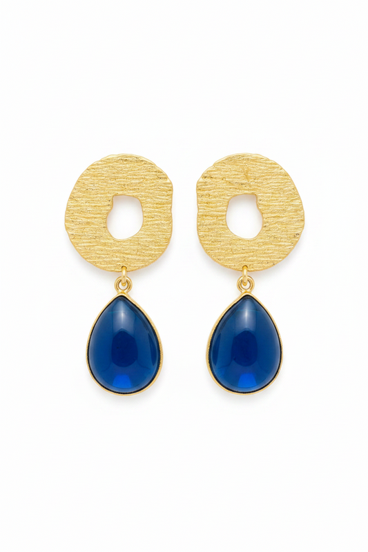 Vinika Brass Midnight Earrings
